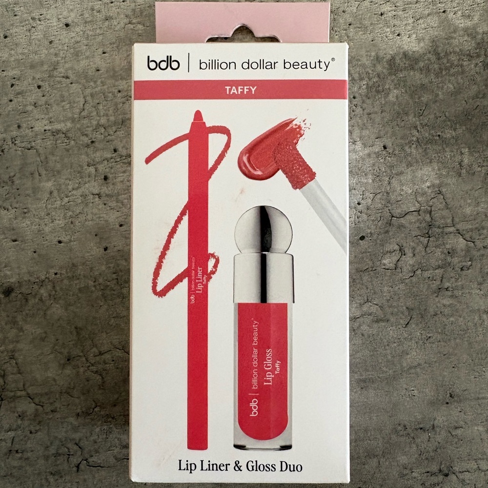 Billion Dollar Beauty Lip Liner & Gloss Duo Taffy High-Shine Glossy Makeup